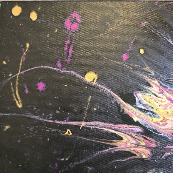 HANDCRAFTED Abstract Floral Painting HANDPAINTED & HANDMADE Wall Art Decor 15x30 - Picture 4 of 17